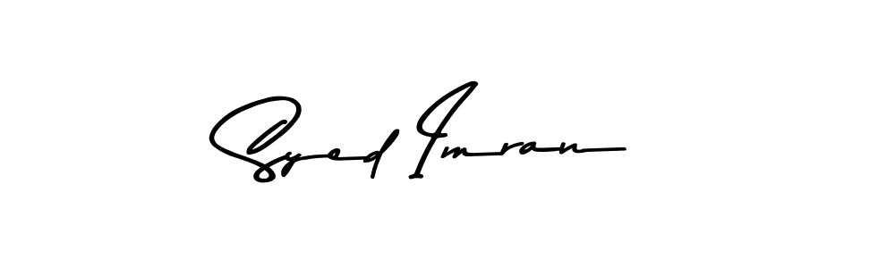 Make a beautiful signature design for name Syed Imran. With this signature (Asem Kandis PERSONAL USE) style, you can create a handwritten signature for free. Syed Imran signature style 9 images and pictures png