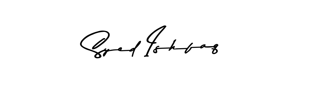 How to make Syed Ishfaq name signature. Use Asem Kandis PERSONAL USE style for creating short signs online. This is the latest handwritten sign. Syed Ishfaq signature style 9 images and pictures png