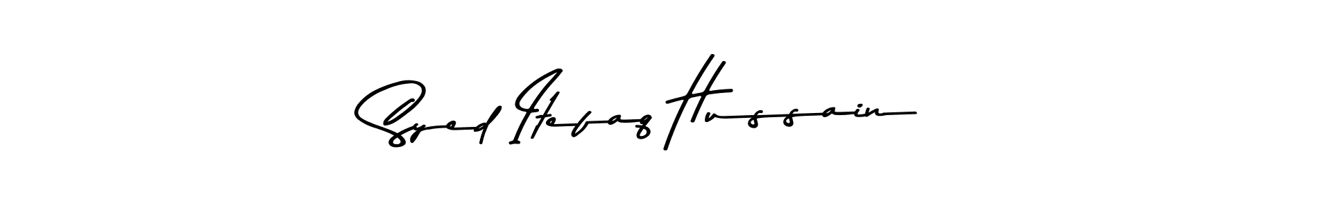 This is the best signature style for the Syed Itefaq Hussain name. Also you like these signature font (Asem Kandis PERSONAL USE). Mix name signature. Syed Itefaq Hussain signature style 9 images and pictures png