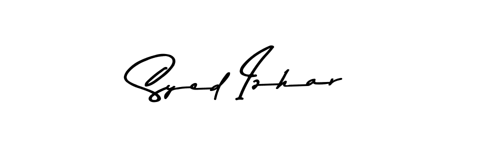 Use a signature maker to create a handwritten signature online. With this signature software, you can design (Asem Kandis PERSONAL USE) your own signature for name Syed Izhar. Syed Izhar signature style 9 images and pictures png