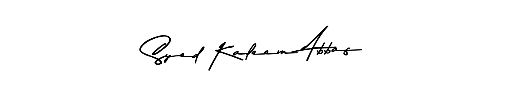 How to make Syed Kaleem Abbas name signature. Use Asem Kandis PERSONAL USE style for creating short signs online. This is the latest handwritten sign. Syed Kaleem Abbas signature style 9 images and pictures png