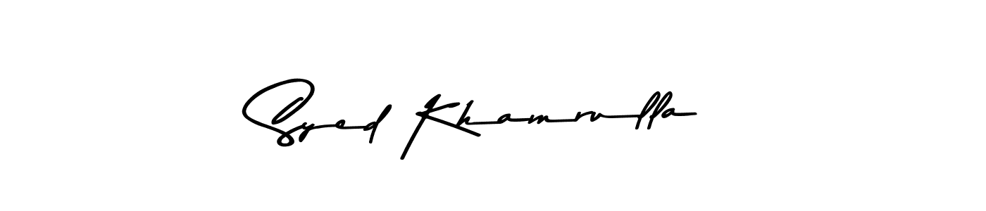 Use a signature maker to create a handwritten signature online. With this signature software, you can design (Asem Kandis PERSONAL USE) your own signature for name Syed Khamrulla. Syed Khamrulla signature style 9 images and pictures png