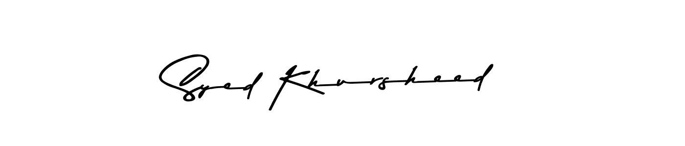 Also You can easily find your signature by using the search form. We will create Syed Khursheed name handwritten signature images for you free of cost using Asem Kandis PERSONAL USE sign style. Syed Khursheed signature style 9 images and pictures png