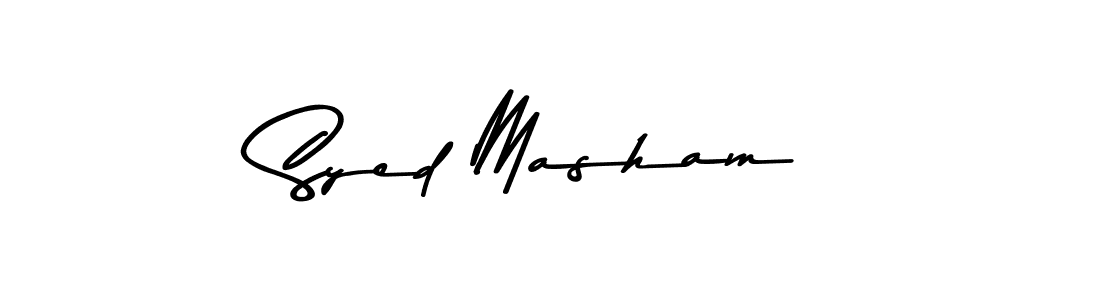 How to make Syed Masham signature? Asem Kandis PERSONAL USE is a professional autograph style. Create handwritten signature for Syed Masham name. Syed Masham signature style 9 images and pictures png