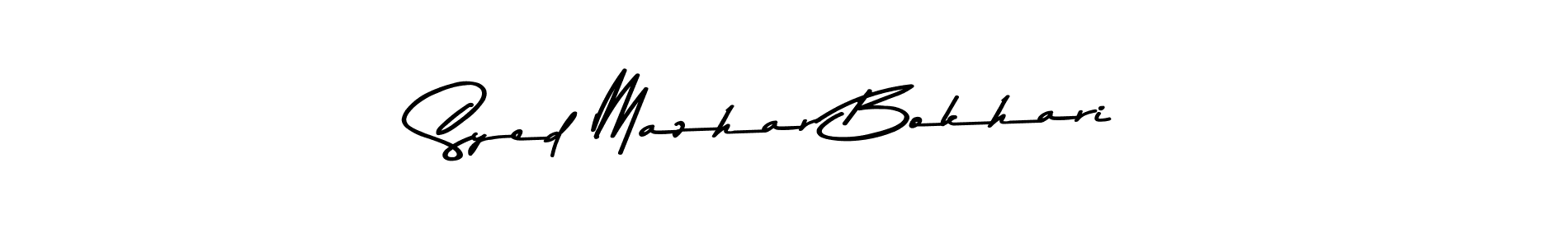 Use a signature maker to create a handwritten signature online. With this signature software, you can design (Asem Kandis PERSONAL USE) your own signature for name Syed Mazhar Bokhari. Syed Mazhar Bokhari signature style 9 images and pictures png