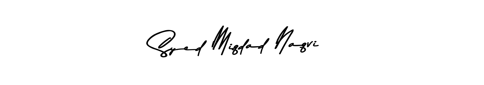 Also You can easily find your signature by using the search form. We will create Syed Miqdad Naqvi name handwritten signature images for you free of cost using Asem Kandis PERSONAL USE sign style. Syed Miqdad Naqvi signature style 9 images and pictures png