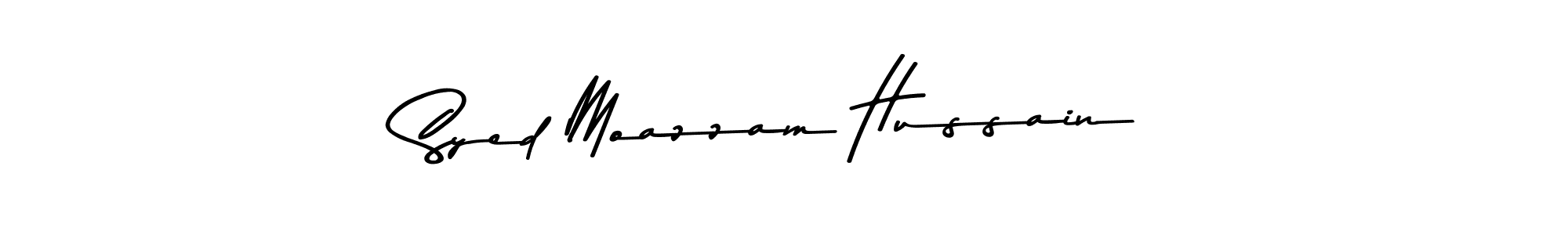 Asem Kandis PERSONAL USE is a professional signature style that is perfect for those who want to add a touch of class to their signature. It is also a great choice for those who want to make their signature more unique. Get Syed Moazzam Hussain name to fancy signature for free. Syed Moazzam Hussain signature style 9 images and pictures png