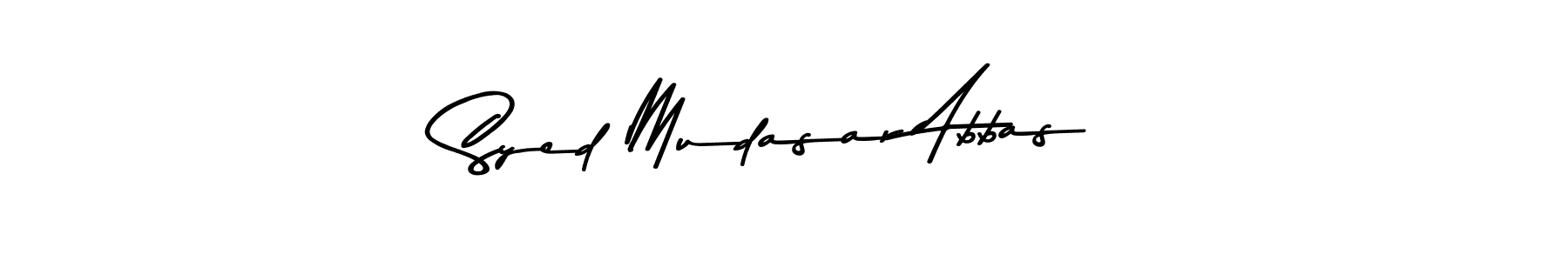 Create a beautiful signature design for name Syed Mudasar Abbas. With this signature (Asem Kandis PERSONAL USE) fonts, you can make a handwritten signature for free. Syed Mudasar Abbas signature style 9 images and pictures png