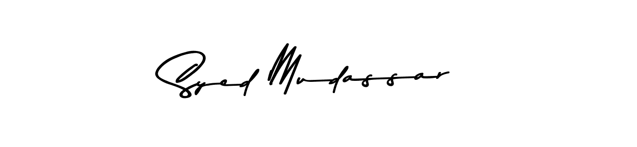 Design your own signature with our free online signature maker. With this signature software, you can create a handwritten (Asem Kandis PERSONAL USE) signature for name Syed Mudassar. Syed Mudassar signature style 9 images and pictures png
