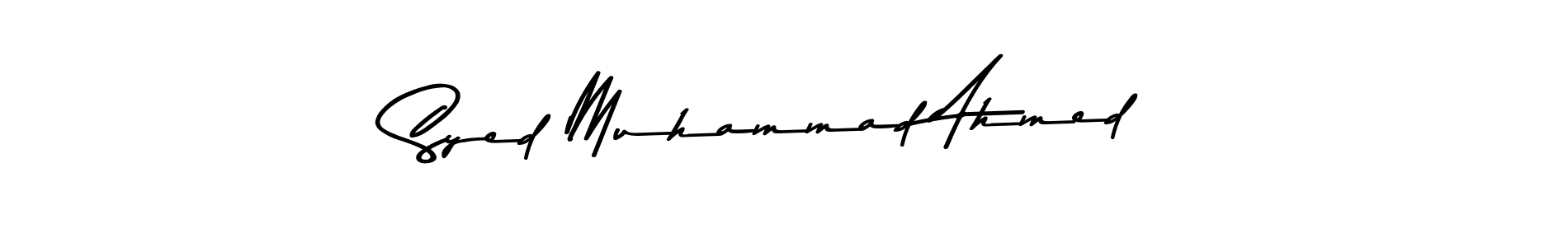 Create a beautiful signature design for name Syed Muhammad Ahmed. With this signature (Asem Kandis PERSONAL USE) fonts, you can make a handwritten signature for free. Syed Muhammad Ahmed signature style 9 images and pictures png