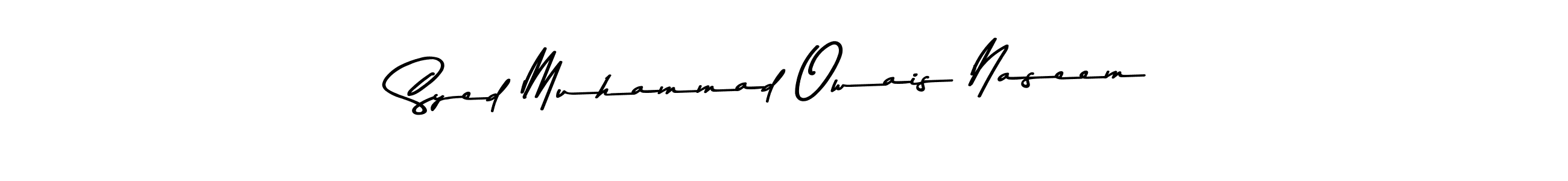 The best way (Asem Kandis PERSONAL USE) to make a short signature is to pick only two or three words in your name. The name Syed Muhammad Owais Naseem include a total of six letters. For converting this name. Syed Muhammad Owais Naseem signature style 9 images and pictures png