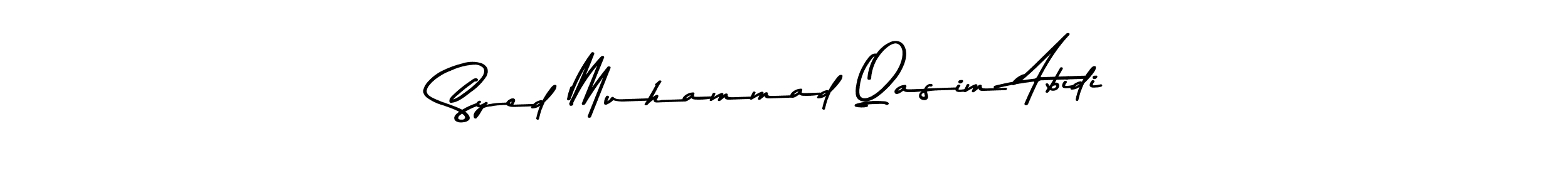 Make a beautiful signature design for name Syed Muhammad Qasim Abidi. With this signature (Asem Kandis PERSONAL USE) style, you can create a handwritten signature for free. Syed Muhammad Qasim Abidi signature style 9 images and pictures png