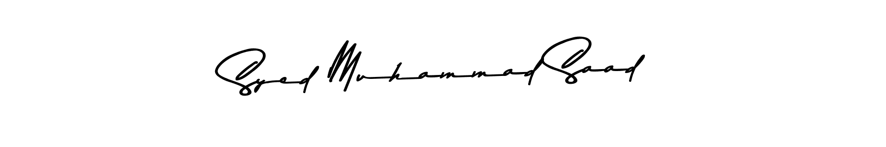 Use a signature maker to create a handwritten signature online. With this signature software, you can design (Asem Kandis PERSONAL USE) your own signature for name Syed Muhammad Saad. Syed Muhammad Saad signature style 9 images and pictures png