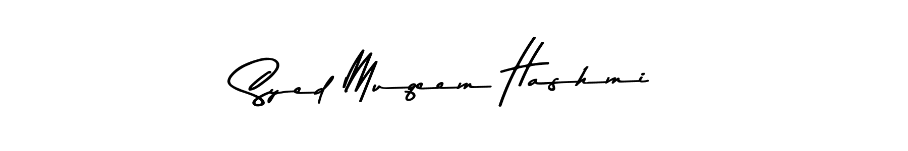 Make a beautiful signature design for name Syed Muqeem Hashmi. Use this online signature maker to create a handwritten signature for free. Syed Muqeem Hashmi signature style 9 images and pictures png