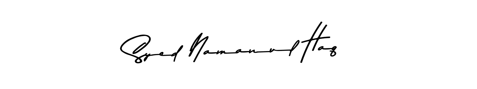 Create a beautiful signature design for name Syed Namanul Haq. With this signature (Asem Kandis PERSONAL USE) fonts, you can make a handwritten signature for free. Syed Namanul Haq signature style 9 images and pictures png