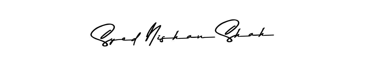 Create a beautiful signature design for name Syed Nishan Shah. With this signature (Asem Kandis PERSONAL USE) fonts, you can make a handwritten signature for free. Syed Nishan Shah signature style 9 images and pictures png