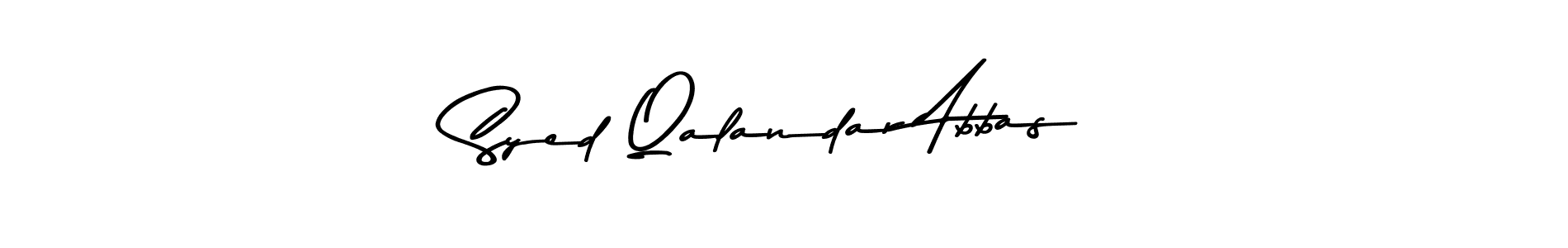 How to make Syed Qalandar Abbas name signature. Use Asem Kandis PERSONAL USE style for creating short signs online. This is the latest handwritten sign. Syed Qalandar Abbas signature style 9 images and pictures png