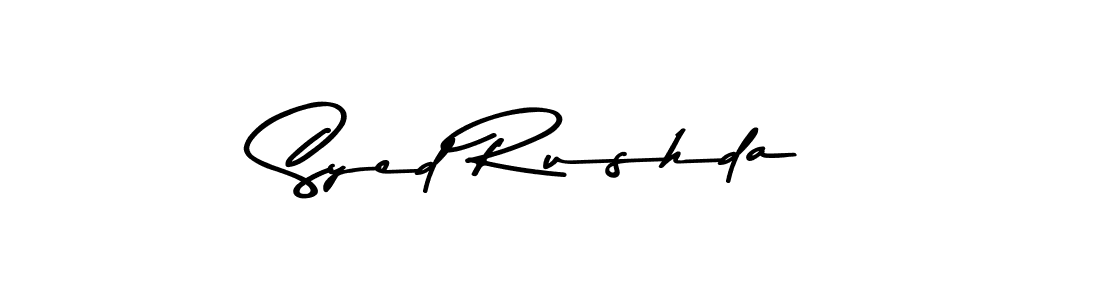 Create a beautiful signature design for name Syed Rushda. With this signature (Asem Kandis PERSONAL USE) fonts, you can make a handwritten signature for free. Syed Rushda signature style 9 images and pictures png