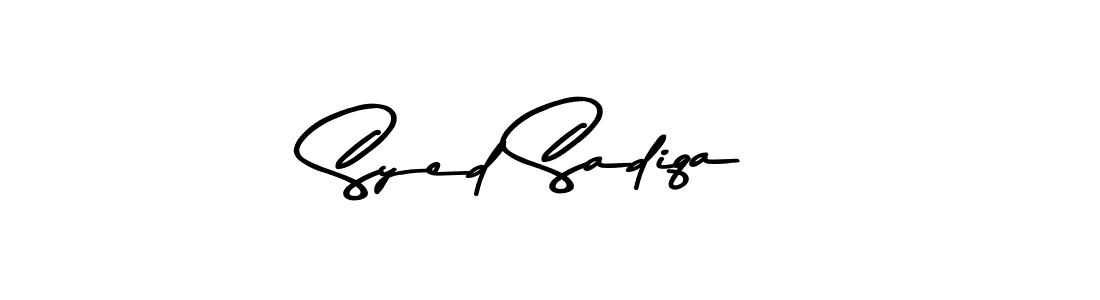 Syed Sadiqa stylish signature style. Best Handwritten Sign (Asem Kandis PERSONAL USE) for my name. Handwritten Signature Collection Ideas for my name Syed Sadiqa. Syed Sadiqa signature style 9 images and pictures png