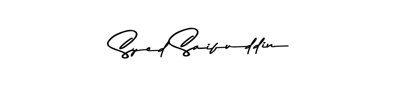 How to make Syed Saifuddin name signature. Use Asem Kandis PERSONAL USE style for creating short signs online. This is the latest handwritten sign. Syed Saifuddin signature style 9 images and pictures png