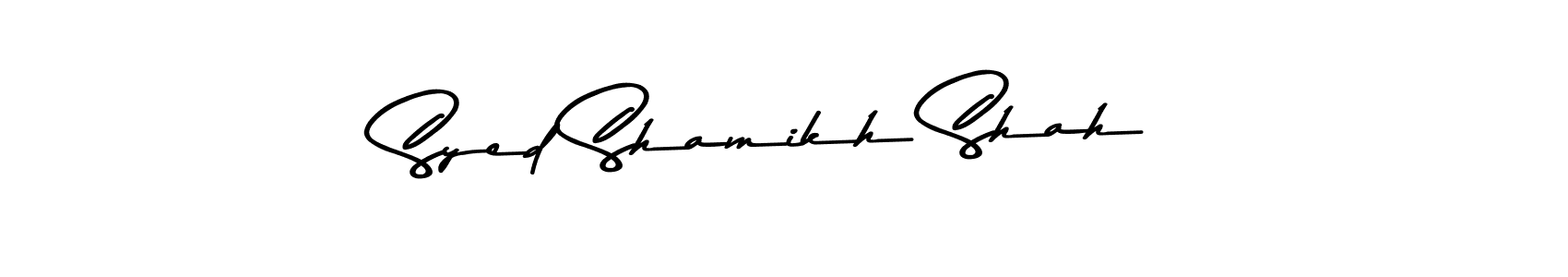 Use a signature maker to create a handwritten signature online. With this signature software, you can design (Asem Kandis PERSONAL USE) your own signature for name Syed Shamikh Shah. Syed Shamikh Shah signature style 9 images and pictures png