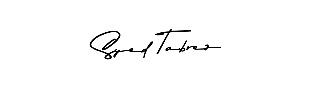 This is the best signature style for the Syed Tabrez name. Also you like these signature font (Asem Kandis PERSONAL USE). Mix name signature. Syed Tabrez signature style 9 images and pictures png