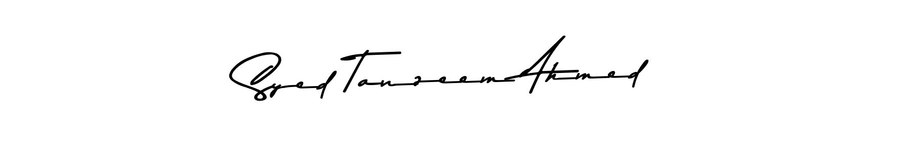 How to make Syed Tanzeem Ahmed name signature. Use Asem Kandis PERSONAL USE style for creating short signs online. This is the latest handwritten sign. Syed Tanzeem Ahmed signature style 9 images and pictures png