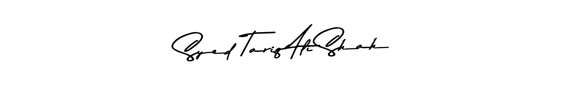 How to make Syed Tariq Ali Shah name signature. Use Asem Kandis PERSONAL USE style for creating short signs online. This is the latest handwritten sign. Syed Tariq Ali Shah signature style 9 images and pictures png