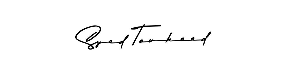 Make a beautiful signature design for name Syed Touheed. With this signature (Asem Kandis PERSONAL USE) style, you can create a handwritten signature for free. Syed Touheed signature style 9 images and pictures png