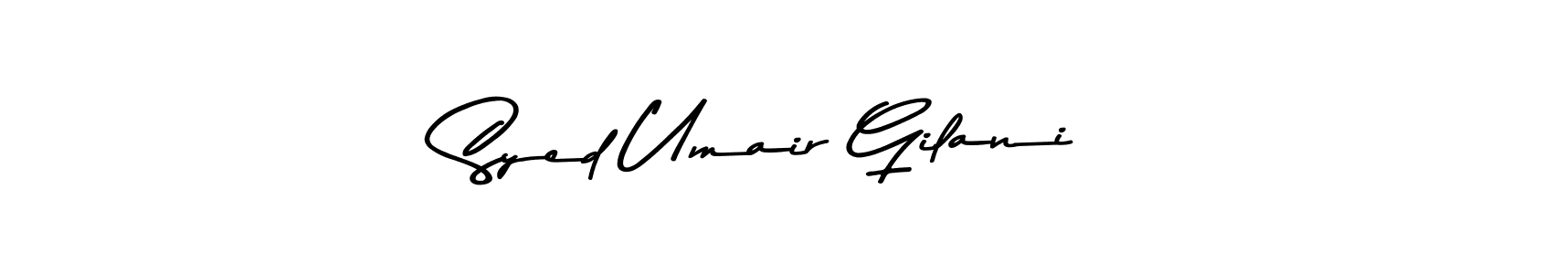 Use a signature maker to create a handwritten signature online. With this signature software, you can design (Asem Kandis PERSONAL USE) your own signature for name Syed Umair Gilani. Syed Umair Gilani signature style 9 images and pictures png