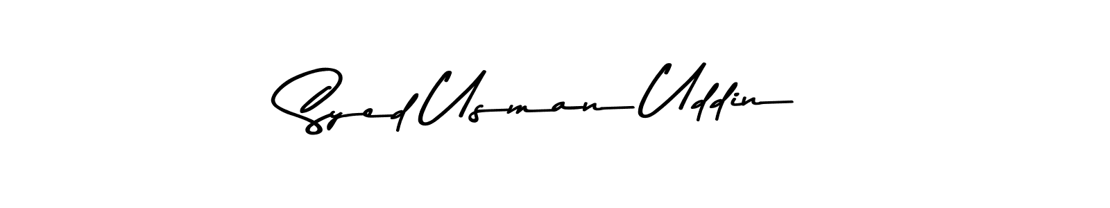 Make a beautiful signature design for name Syed Usman Uddin. With this signature (Asem Kandis PERSONAL USE) style, you can create a handwritten signature for free. Syed Usman Uddin signature style 9 images and pictures png