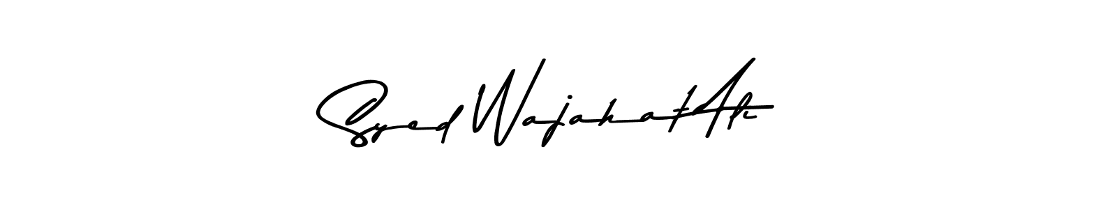How to make Syed Wajahat Ali name signature. Use Asem Kandis PERSONAL USE style for creating short signs online. This is the latest handwritten sign. Syed Wajahat Ali signature style 9 images and pictures png