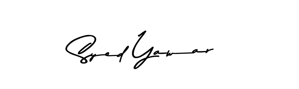 How to make Syed Yawar name signature. Use Asem Kandis PERSONAL USE style for creating short signs online. This is the latest handwritten sign. Syed Yawar signature style 9 images and pictures png