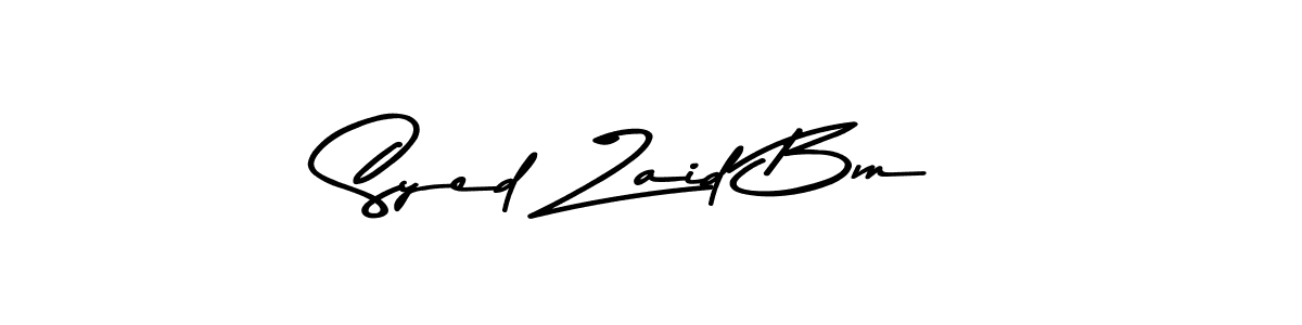 Use a signature maker to create a handwritten signature online. With this signature software, you can design (Asem Kandis PERSONAL USE) your own signature for name Syed Zaid Bm. Syed Zaid Bm signature style 9 images and pictures png