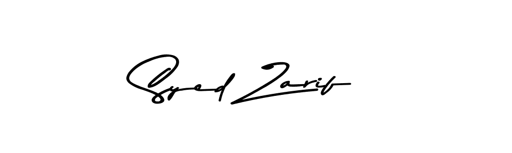 How to make Syed Zarif name signature. Use Asem Kandis PERSONAL USE style for creating short signs online. This is the latest handwritten sign. Syed Zarif signature style 9 images and pictures png