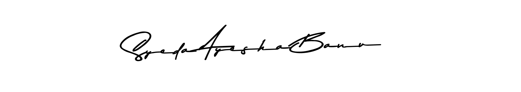 if you are searching for the best signature style for your name Syeda Ayesha Banu. so please give up your signature search. here we have designed multiple signature styles  using Asem Kandis PERSONAL USE. Syeda Ayesha Banu signature style 9 images and pictures png