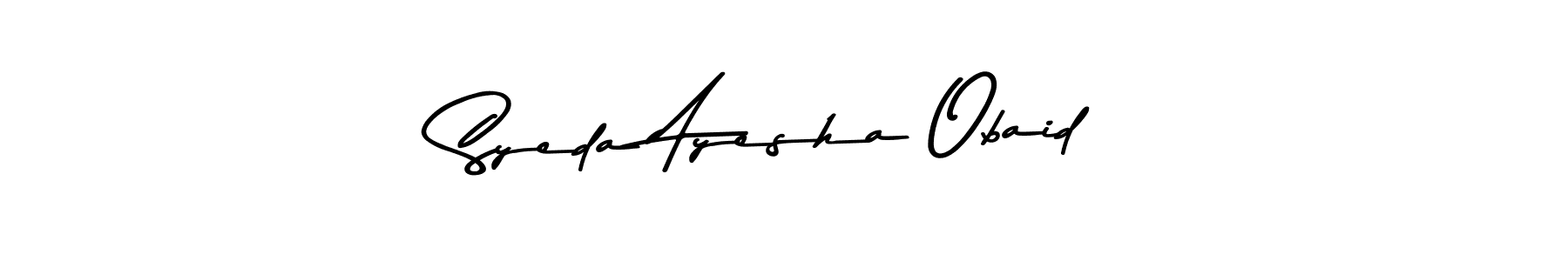 Use a signature maker to create a handwritten signature online. With this signature software, you can design (Asem Kandis PERSONAL USE) your own signature for name Syeda Ayesha Obaid. Syeda Ayesha Obaid signature style 9 images and pictures png