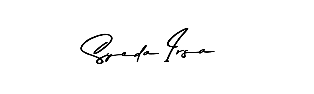 How to make Syeda Irsa name signature. Use Asem Kandis PERSONAL USE style for creating short signs online. This is the latest handwritten sign. Syeda Irsa signature style 9 images and pictures png