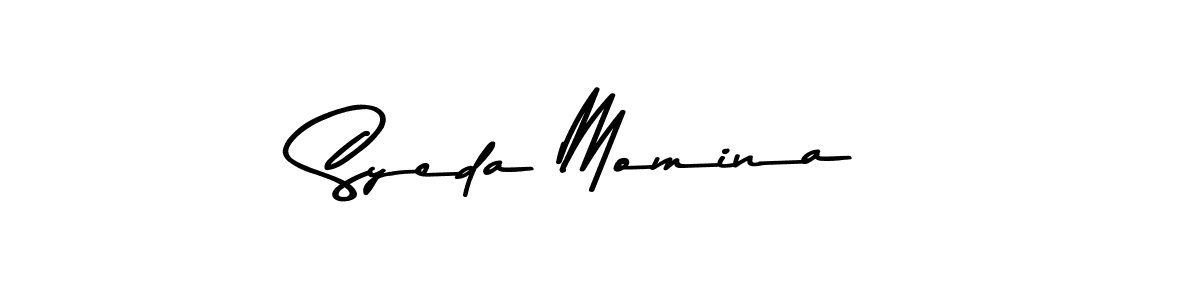 Use a signature maker to create a handwritten signature online. With this signature software, you can design (Asem Kandis PERSONAL USE) your own signature for name Syeda Momina. Syeda Momina signature style 9 images and pictures png