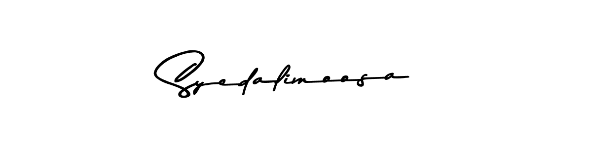 How to make Syedalimoosa name signature. Use Asem Kandis PERSONAL USE style for creating short signs online. This is the latest handwritten sign. Syedalimoosa signature style 9 images and pictures png