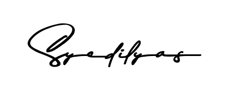You should practise on your own different ways (Asem Kandis PERSONAL USE) to write your name (Syedilyas) in signature. Don't let someone else do it for you. Syedilyas signature style 9 images and pictures png