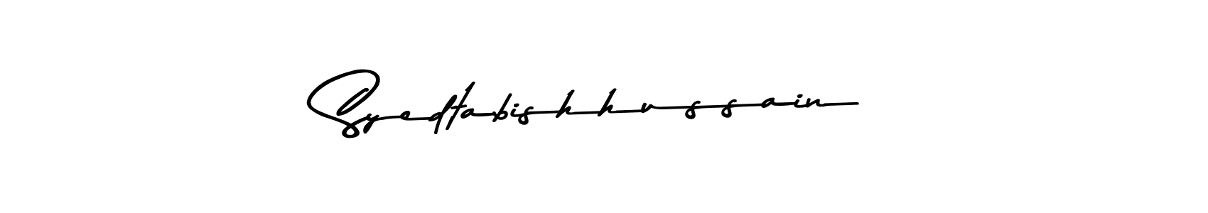 The best way (Asem Kandis PERSONAL USE) to make a short signature is to pick only two or three words in your name. The name Syedtabishhussain include a total of six letters. For converting this name. Syedtabishhussain signature style 9 images and pictures png