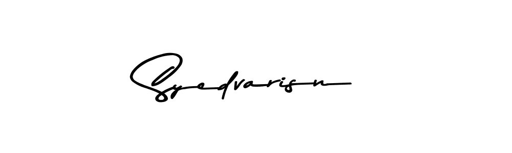 Create a beautiful signature design for name Syedvarisn. With this signature (Asem Kandis PERSONAL USE) fonts, you can make a handwritten signature for free. Syedvarisn signature style 9 images and pictures png