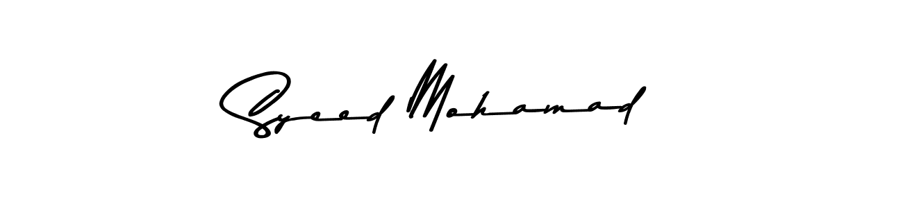 How to make Syeed Mohamad name signature. Use Asem Kandis PERSONAL USE style for creating short signs online. This is the latest handwritten sign. Syeed Mohamad signature style 9 images and pictures png