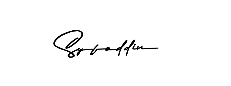 Use a signature maker to create a handwritten signature online. With this signature software, you can design (Asem Kandis PERSONAL USE) your own signature for name Syfoddin. Syfoddin signature style 9 images and pictures png