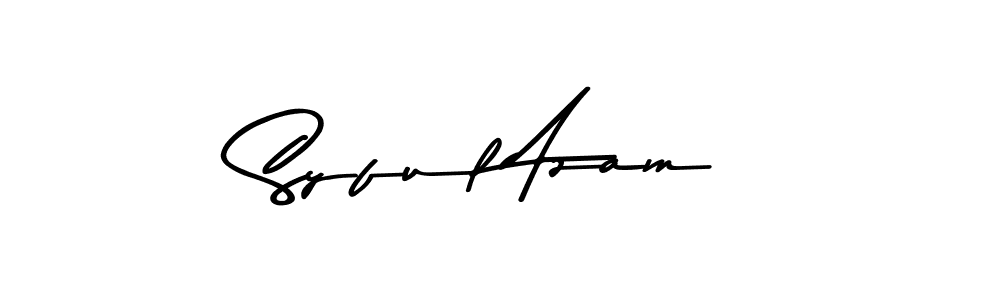Use a signature maker to create a handwritten signature online. With this signature software, you can design (Asem Kandis PERSONAL USE) your own signature for name Syful Azam. Syful Azam signature style 9 images and pictures png