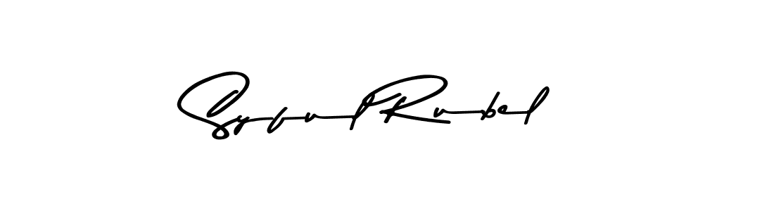 This is the best signature style for the Syful Rubel name. Also you like these signature font (Asem Kandis PERSONAL USE). Mix name signature. Syful Rubel signature style 9 images and pictures png