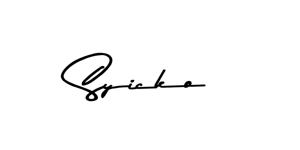 Create a beautiful signature design for name Syicko. With this signature (Asem Kandis PERSONAL USE) fonts, you can make a handwritten signature for free. Syicko signature style 9 images and pictures png
