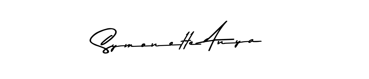 Use a signature maker to create a handwritten signature online. With this signature software, you can design (Asem Kandis PERSONAL USE) your own signature for name Symonette Anya. Symonette Anya signature style 9 images and pictures png