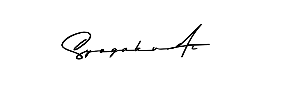 The best way (Asem Kandis PERSONAL USE) to make a short signature is to pick only two or three words in your name. The name Syogaku Ai include a total of six letters. For converting this name. Syogaku Ai signature style 9 images and pictures png